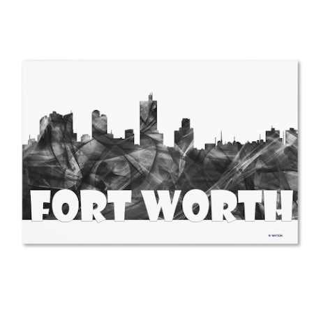 Marlene Watson 'Fort Worth Texas Skyline BG-2' Canvas Art,16x24